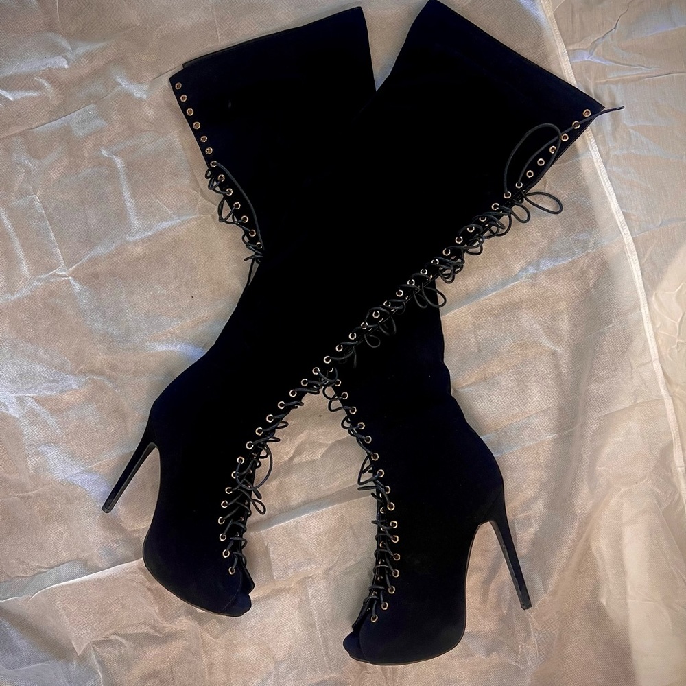 Thigh High Laced Boots